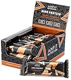 Marca Amazon - Amfit Nutrition Barrita de proteína baja en azúcar (19,6gr proteina -...