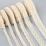 Carehabi - Cinta de encaje vintage de 30 m de algodón, cinta decorativa, cinta de encaje,...