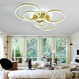 Guang Shuo Moderno LED de oro lámpara de techo Acrílico LED regulable lámpara de techo...