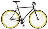 Kamikaze Bicicleta SS 2017 Fixie/Single (L 560, Negro/Amarillo)