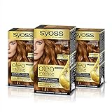 Syoss Oleo Intense - Tinte 7-77 Cobrizo Vibrante - Sin amoniaco, pack de 3