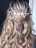 Flor Boda Cabello Vid Plata Tocado De Novia Cristal Accesorios Para El Cabello Para...
