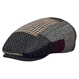 Sterkowski Danny Boy | Gorra con Visera Plana de Patchwork de Lana | Boina Inglesa Hombre...