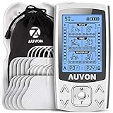 AUVON 3-en-1 Electroestimulador muscular de 24 modos, con función TENS, EMS y masaje,...