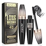 Mascara de Pestañas Waterproof, Rimel Pestañas Volumen y Largura, Mascara Negra,...