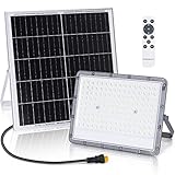 Aigostar - Foco proyector LED solar con mando a distancia,200W,6500K luz blanca.Resistente...