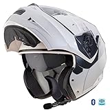 CABERG Duke 2 Bluetooth Sena Intercom Integrado Blanco - Casco de Moto Modular P/J +...