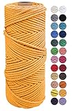 JeogYong Cuerda Macrame, Hilo Cordón Algodón Natural Grueso Cordón Macramé, 4 Hilos de...