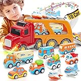 10 en 1 Camión de Juguetes Niños 2 3 4 5 Años, Coches de Juguetes para Niños con...