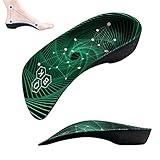 QBK Plantillas Ortopedicas para Fascitis Plantar 3/4 Soporte Arco Alto Plantilla Fascitis...