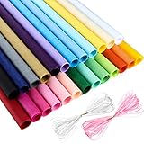 50 Piezas Papel de Seda de Navidad 25 Colores Variados 50 x 70 cm con 2 Piezas de Cinta...