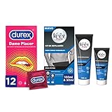 Durex Preservativos Dame Placer con Puntos y Estrías, 12 condones, + Veet Men Kit de...