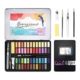DazSpirit 48 Colores Acuarelas Profesionales & Papel De Acuarela, Acuarelas Para Niños,...