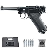 Ecommur. Legends P08 Tipo Luger Alemana| Pistola de perdigones (Bolas BB's de Acero) de...