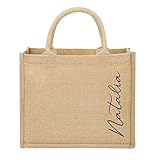 Bolso Yute natural Personalizado con NOMBRE. Bolsa playa, shopper, bolsa compra. Bolsa...