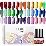 ROSALIND Esmalte Semipermanente 40 pcs Pintauñas Semipermanentes Kit 36 Colores de Set...