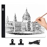 Coolzon Mesa de Luz Para Calcar,LED Tableta de Luz Dibujo A4 de Dibujo Portátil con...