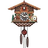 PIAOPIAO Reloj de Pared de Cuco, con Mecanismo de Cuarzo a Pilas y Llamada de Cucú 45_cm