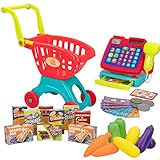 PlayGo Caja registradora juguete, Carrito de la Compra juguete, con accesorios incluidos,...