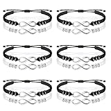 Adramata 12 Unids Pulsera de Amistad Infinito Yinyang Pulseras de Amigo Juego de Pulseras...