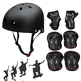 Skateboarding Casco de Bicicleta Juego de Cascos Protector de Muñecas Deportes al Aire...