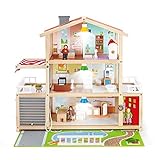 Hape Casa de Muñecas, Casa de Muñecas Galardonada con 10 Dormitorios, Casa de Juguete de...