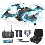 Wipkviey T26 Dron con Camara 1080P | FPV Plegable Drone Quadcopter para Principiantes, 2...