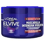 L'Oreal Paris Elvive Color Vive Mascarilla Intensiva Violeta Matizadora, Para Pelo con...