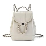 DONNAIN Urban Fashion - Mochila pequeña para mujer, de cuero, tamaño pequeño, correa de...