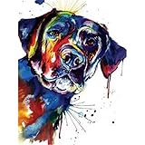 PRACIM Pintura digital para adultos, perros de animales de acuarela, juego de regalo de...