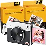 Kodak Mini Shot 3 Retro 4PASS 2-en-1 Cámara Instantánea e Impresora de Fotos (7,6x7,6cm)...