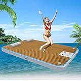 Muelle Flotante Inflable, Estera Flotante De Cubierta Inflable Marina, Estera De Yoga De...