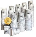 200 Vasos Desechables Café 200 ml Vasos café desechables para Bebidas Calientes y Frías...