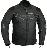 GearX Chaqueta protectora moto, acolchada, impermeable, reflectante, M