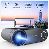 Proyector WiFi Bluetooth, Videoproyector1080P, Dolby Proyector Full HD, 8000 Lumen,...