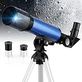 Tuword Telescopio para Niños 50/360mm Telescopio Refractor Portátil con Trípode, para...