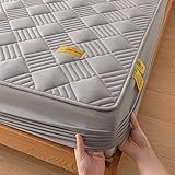 Single Fitted Deep Pocket Sheet,Deep Pockets Quilted Sheets Winter Bedding Fitted...