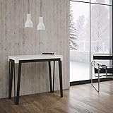 Itamoby Consola extensible Rio Small blanco fresno y antracita, 90 x 77 x 40 cm,...