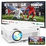 Proyector Nativo 1080P 5G WiFi, AKATUO Bluetooth 5.1 Videoproyector, 4K Soportado 8000L,...