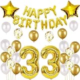 Globos de 33 cumpleaños para hombre, decoración de 33 años, decoración de cumpleaños...