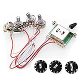 RUNCCI-YUN Kits de arnés de cableado de la guitarra eléctrica, 2T1V perillas de control...