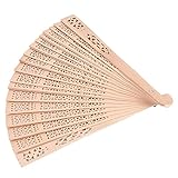 Jomewory Ventilador de Mano de Madera Plegable Ventiladores plegables portátiles...