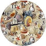 Reloj Pared Conch Starfish Reloj de Pared Costero NÃ¡utico Seashell Silencioso No Hace...