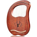 Lyre Harp 19 Cadena de metal estilo Grecia antigua con forma de mango y ciervo patrón...