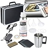 Ghguole Kit Pulir Faro,Kit Restauración Faros Coche con 200ml Pulimento Faros Coche,Kit...