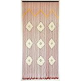 SATURNIA 1191400 Cortina Puerta 56 Tiras Madera 90x200 cm, Metal, Multicolor, estandar