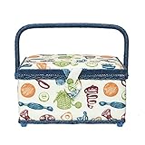 Korbond - Costurero estándar con estampado de dulces sueños de 14,5 cm x 19 cm x 26 cm