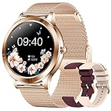 Reloj Inteligente Mujer Redonda con Llamadas Bluetooth, Smartwatch Mujer para Android...