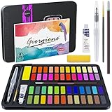Baozun 48 Colores Acuarelas Profesionales, Set De Pintura De Acuarela kit Acuarelas para...