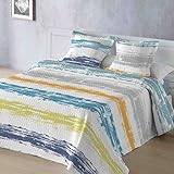DHESTIA HOME - Colcha Bouti de Verano Beberly - Multicolor, Cama 90/105